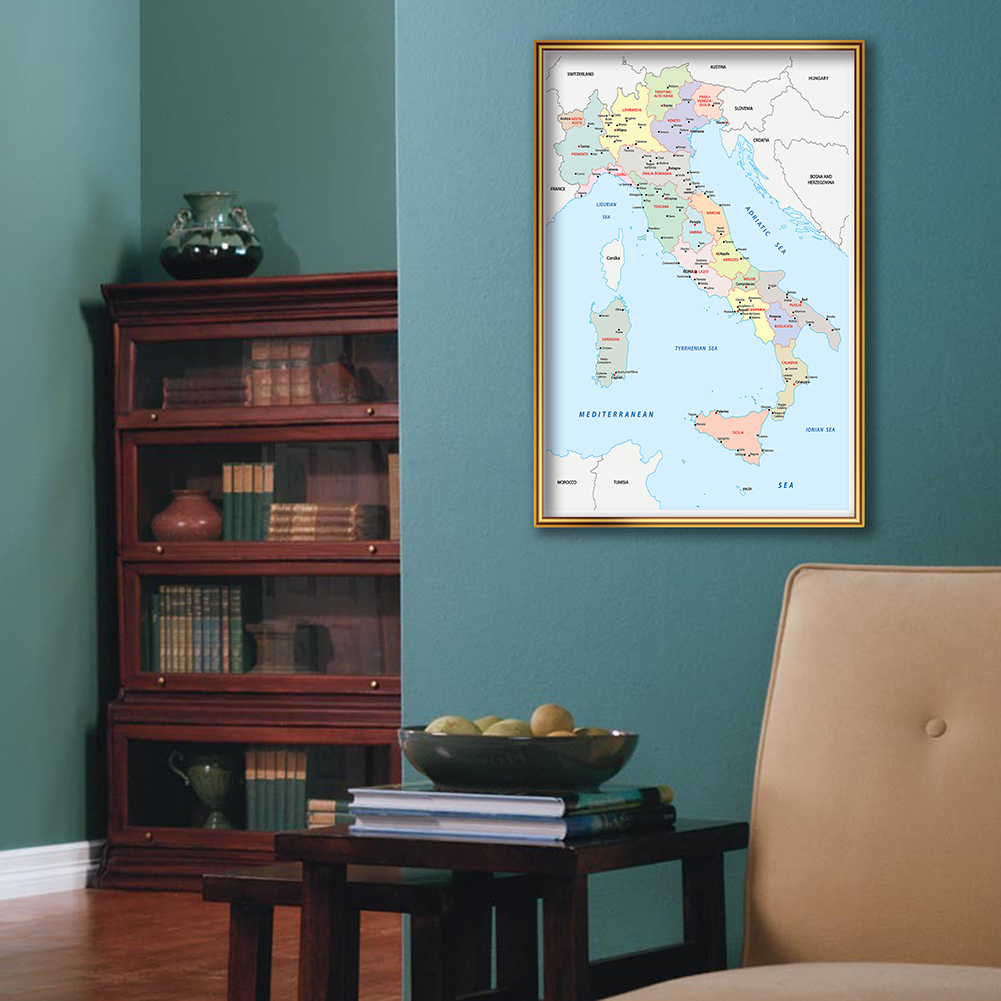 Star Map Poster - 42*59cm In Italian Political Map of