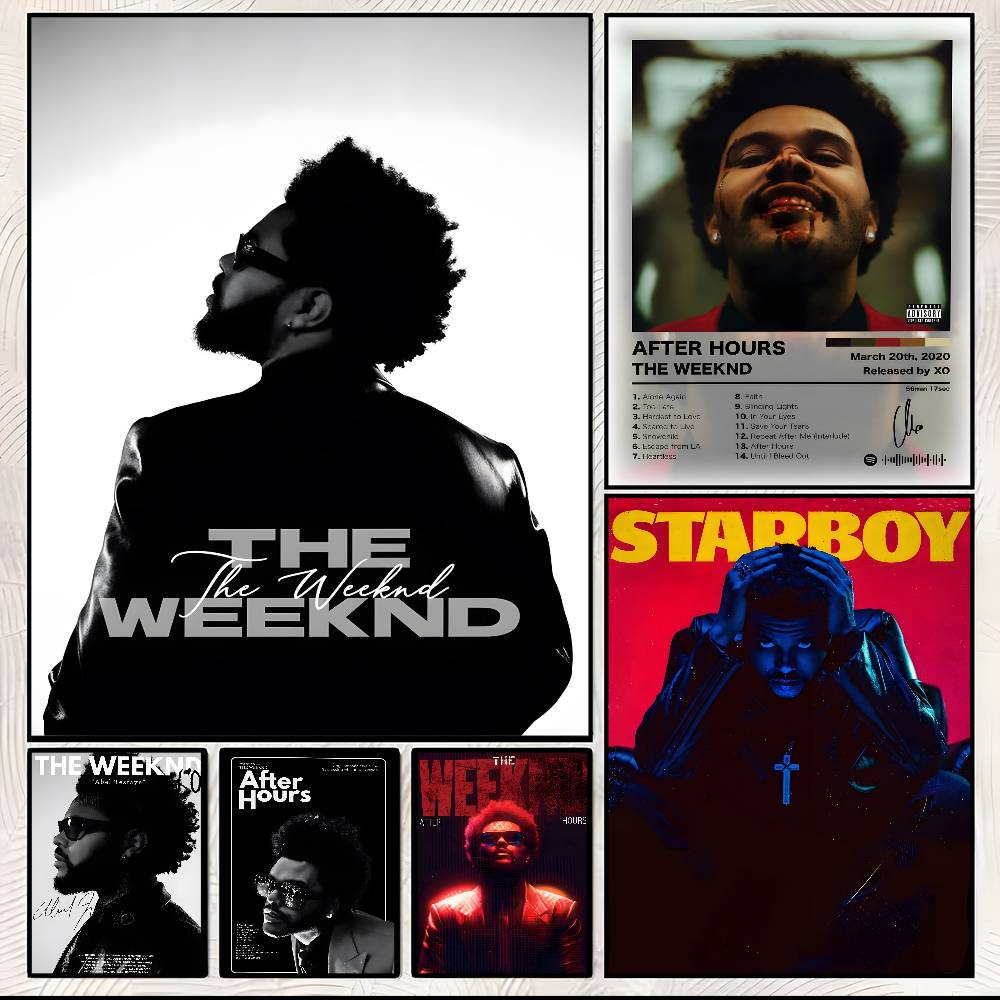 Star Map Poster - Singer T-The weeknd Poster art sticky