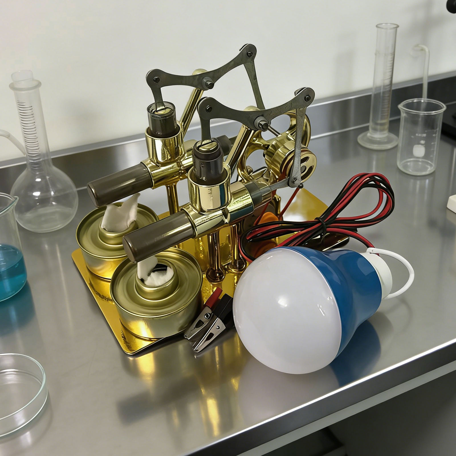 Double Cylinder Steam Power Ge - Science Hobbyist ulasan dan harga