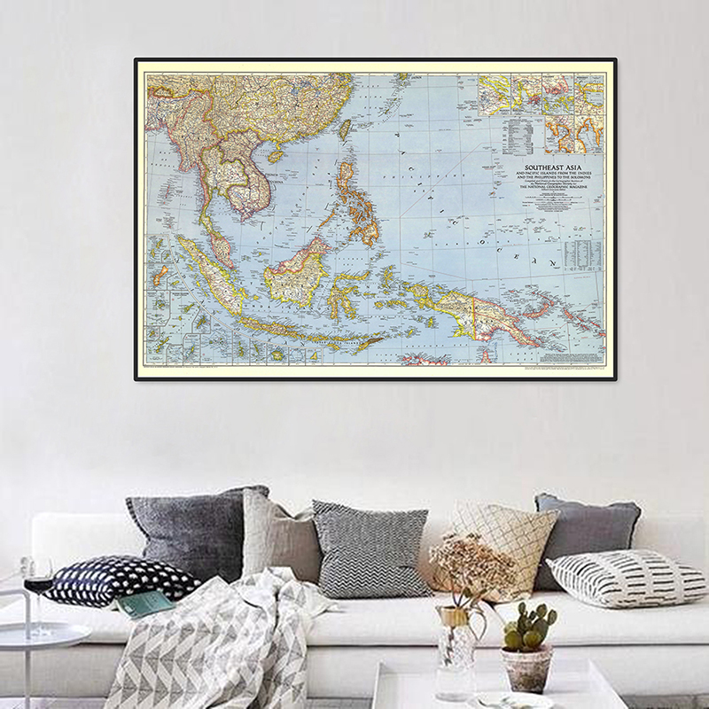 A2 Size World Map Detailed Sou - Star Map Poster ulasan dan harga
