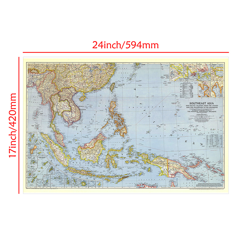 A2 Size World Map Detailed Sou - Star Map Poster ulasan dan harga