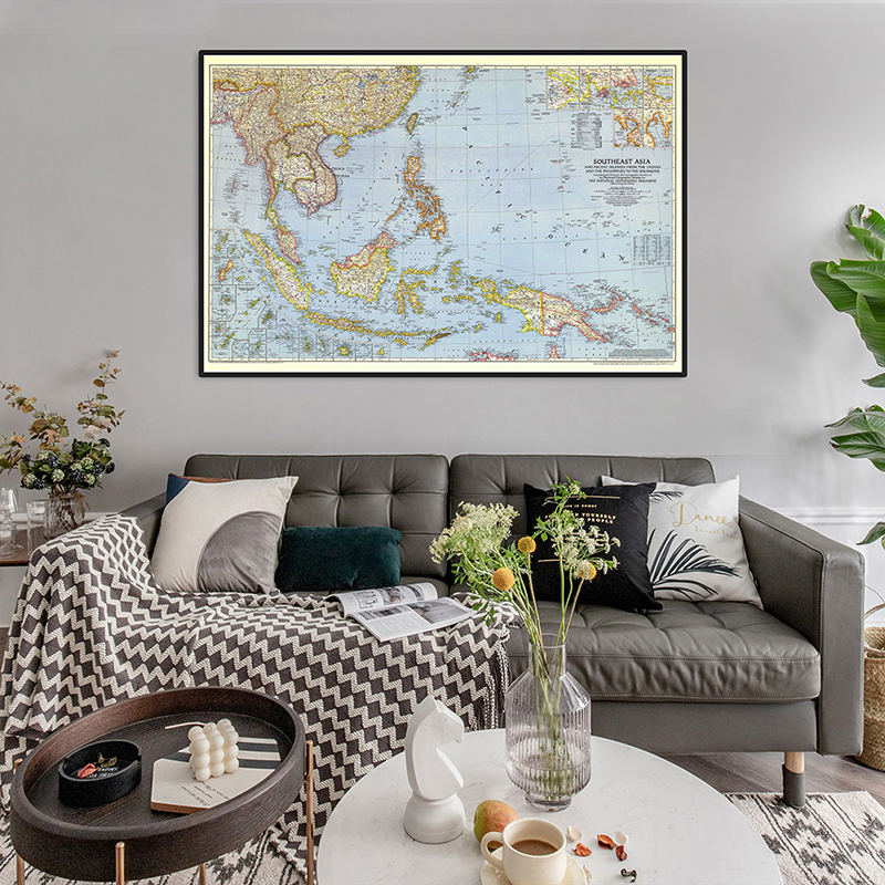 A2 Size World Map Detailed Sou - Star Map Poster ulasan dan harga
