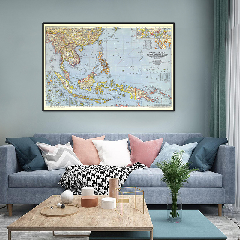 A2 Size World Map Detailed Sou - Star Map Poster ulasan dan harga