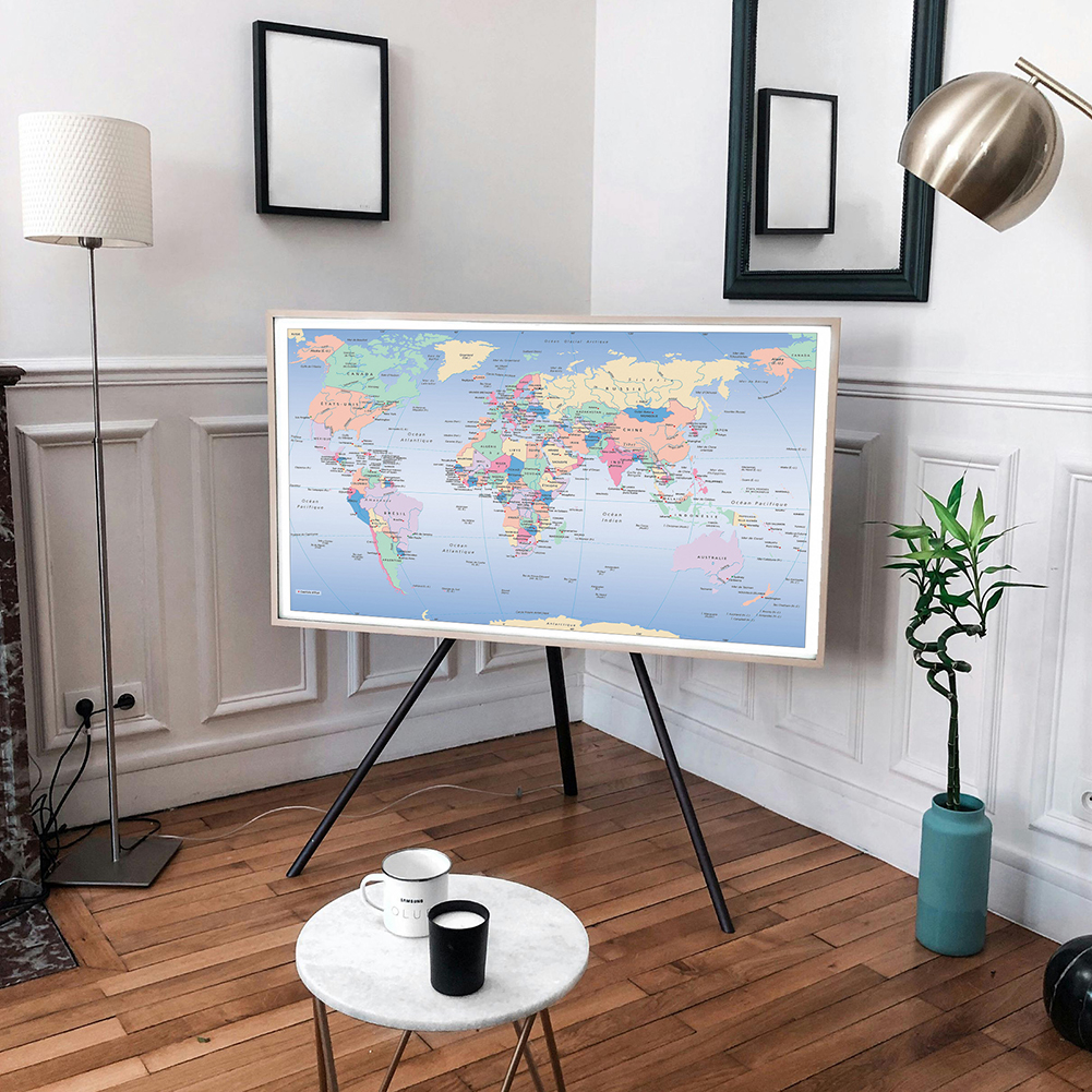 Unframed World Map French Lang - Star Map Poster ulasan dan harga
