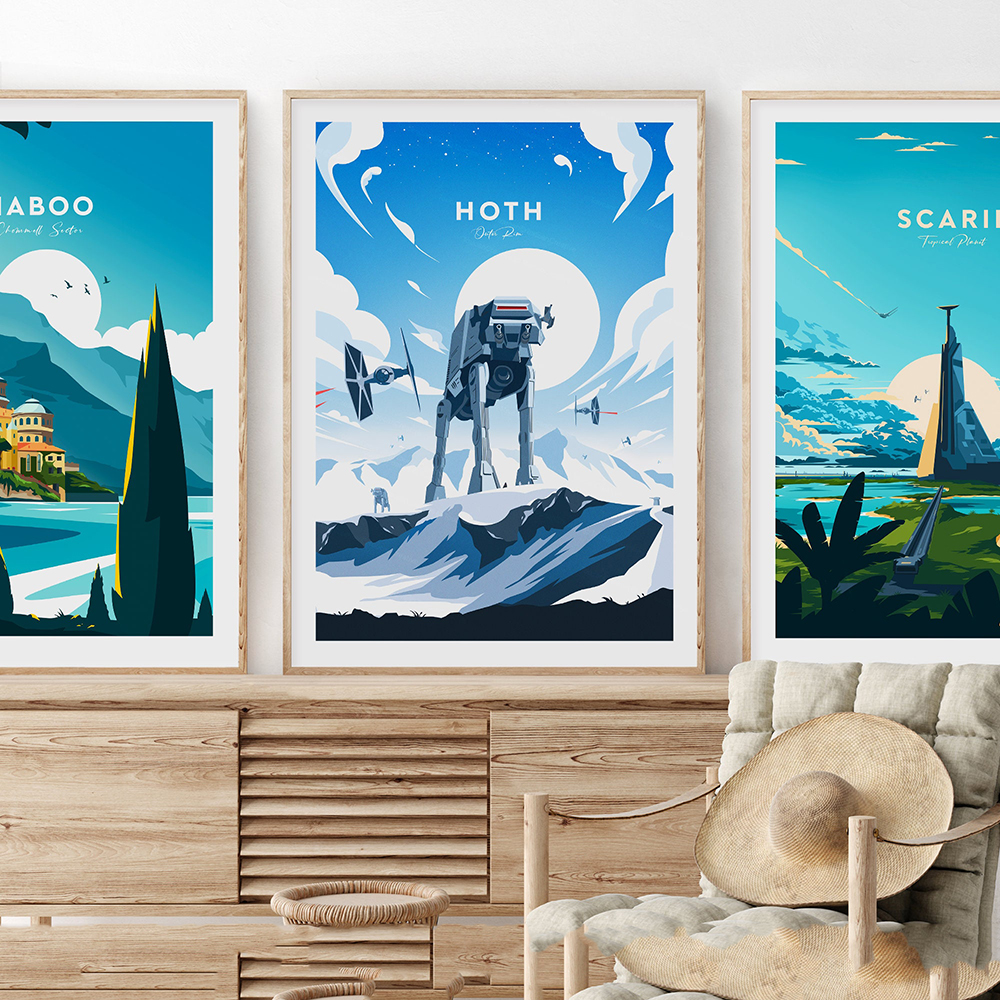 Minimalist Wars Movie Poster T - Star Map Poster ulasan dan harga