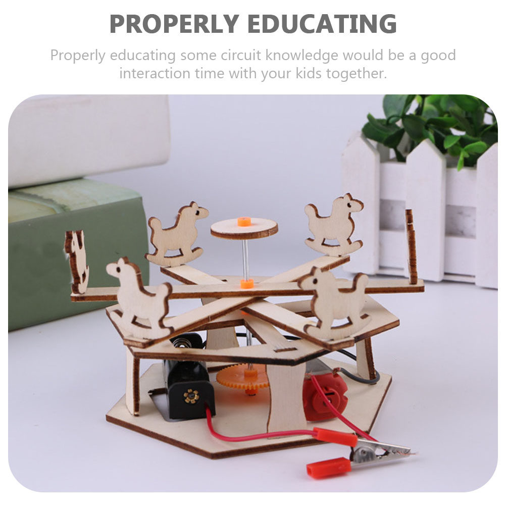 DIY Wooden Merry-Go-Round Asse - Science Project Kit ulasan dan harga