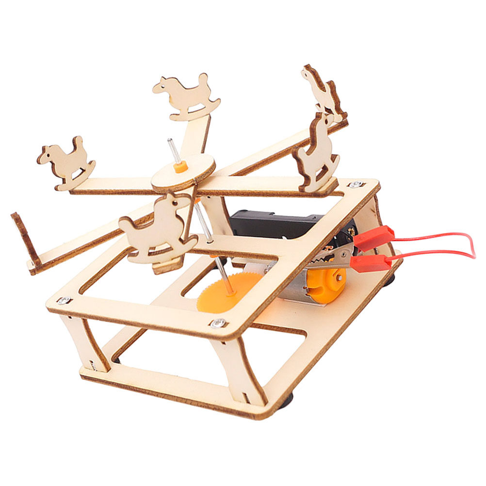 DIY Wooden Merry-Go-Round Asse - Science Project Kit ulasan dan harga