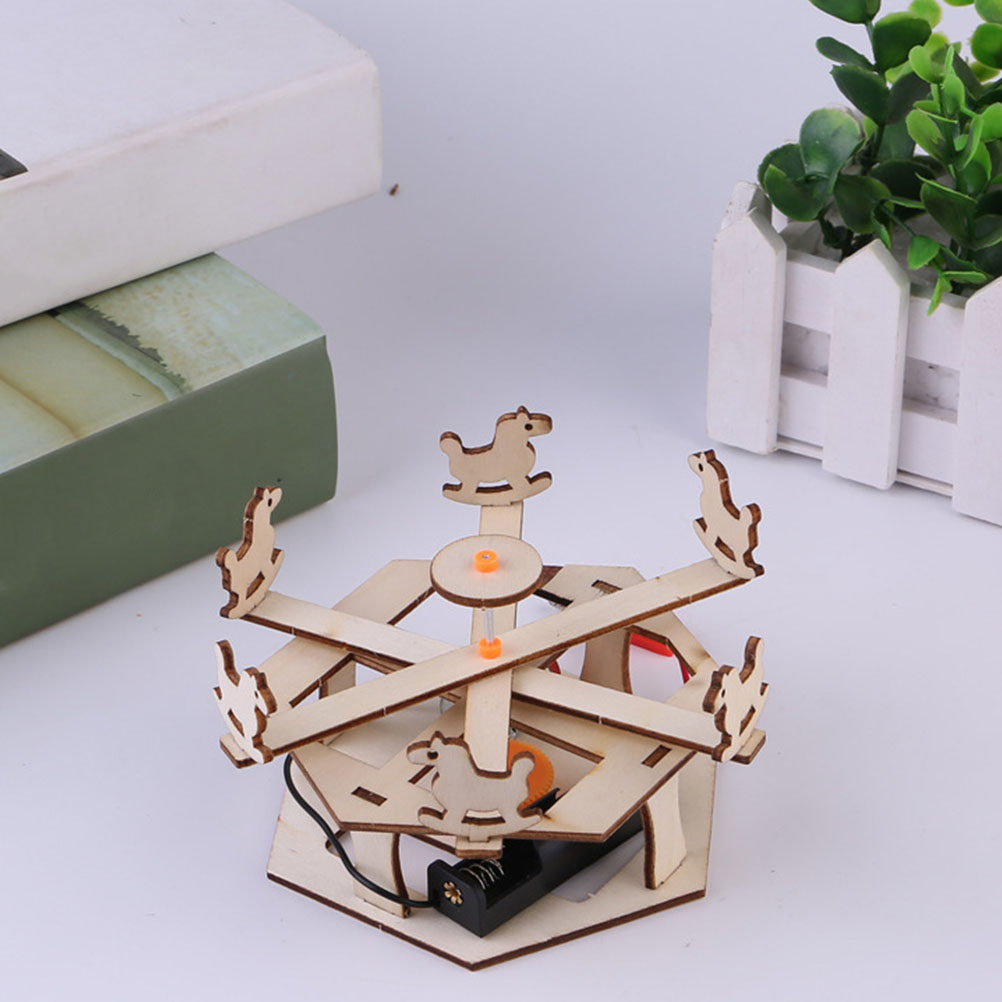 DIY Wooden Merry-Go-Round Asse - Science Project Kit ulasan dan harga