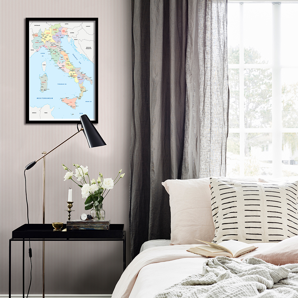 42*59cm In Italian Political M - Star Map Poster ulasan dan harga