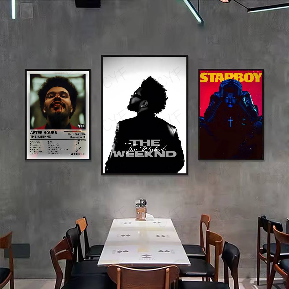 Singer T-The weeknd Poster art - Star Map Poster ulasan dan harga