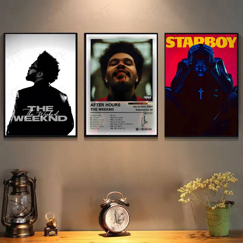 Singer T-The weeknd Poster art - Star Map Poster ulasan dan harga